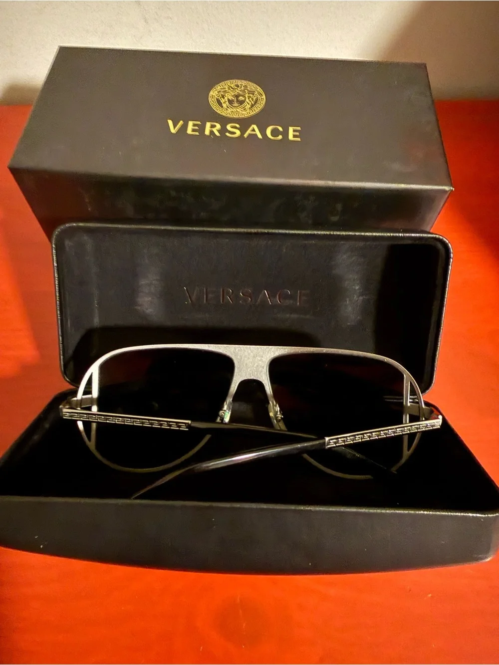 Versace (VE2212) Silver Aviators, stylish ready for all year round action